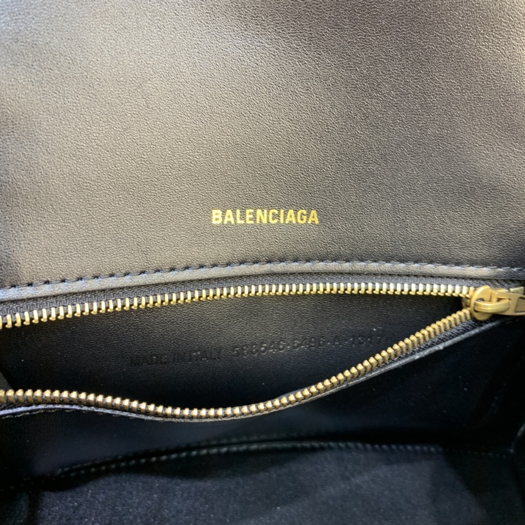 Balenciaga Hourglass XS Handbag Graffiti Shoulder Bag Black/Gold